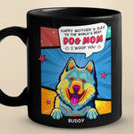 World's Best Dog Mom - Dog Personalized Custom Black Mug - Mother's Day Gift For Mom, Dog Lovers