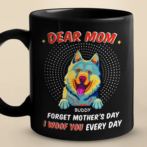 Best Dog Mom I Woof You - Dog Personalized Custom Black Mug - Mother's Day, Gift For Pet Owners, Pet Lovers