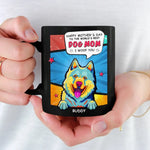 World's Best Dog Mom - Dog Personalized Custom Black Mug - Mother's Day Gift For Mom, Dog Lovers
