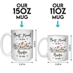 From Bestie To Auntie - Bestie Personalized Custom Mug - Gift For Best Friends, BFF, Sisters