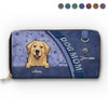 Life Is Better With Dogs - Dog & Cat Personalized Custom Leather Long Wallet - Gift For Pet Owners, Pet Lovers
