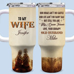 You Are My One True Love - Couple Personalized Custom 40 Oz Stainless Steel Tumbler With Handle - Gift For Husband Wife, Anniversary