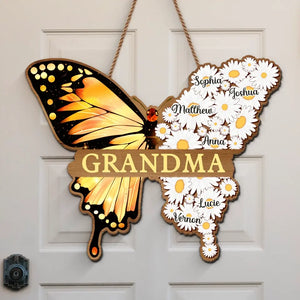 The World Best Nana - Family Personalized Custom Home Decor Wood Sign - House Warming Gift For Grandma