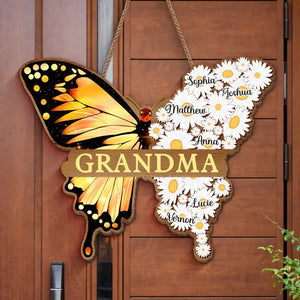 The World Best Nana - Family Personalized Custom Home Decor Wood Sign - House Warming Gift For Grandma