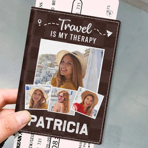 Custom Photo Collect Moments, Not Things - Travel Personalized Custom Passport Cover, Passport Holder - Holiday Vacation Gift, Gift For Adventure Travel Lovers