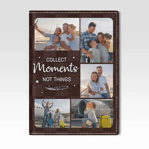 Custom Photo Catch Flights Together - Travel Personalized Custom Passport Cover, Passport Holder - Holiday Vacation Gift, Gift For Adventure Travel Lovers