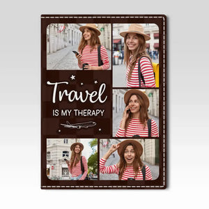 Custom Photo Catch Flights, Not Feelings - Travel Personalized Custom Passport Cover, Passport Holder - Holiday Vacation Gift, Gift For Adventure Travel Lovers