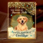 Custom Photo You Would Have Lived Forever - Memorial Personalized Custom Shaped 3D LED Walnut Night Light - Sympathy Gift For Pet Owners, Pet Lovers