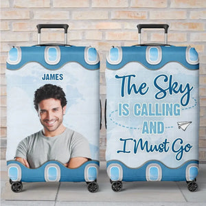Custom Photo Summer Is Calling - Travel Personalized Custom Luggage Cover - Holiday Vacation Gift, Gift For Adventure Travel Lovers