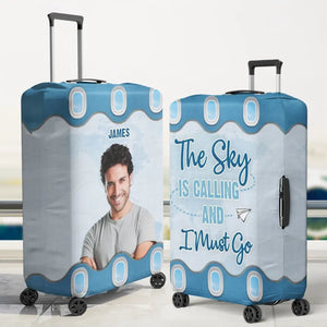 Custom Photo Summer Is Calling - Travel Personalized Custom Luggage Cover - Holiday Vacation Gift, Gift For Adventure Travel Lovers