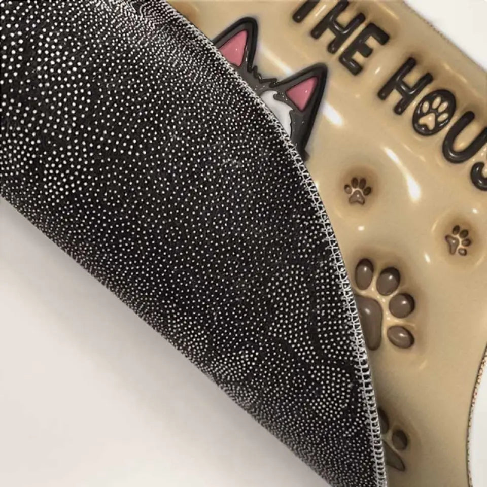 We Rule The House - Dog Personalized Custom 3D Inflated Effect Printed Home Decor Decorative Mat - House Warming Gift For Pet Owners, Pet Lovers