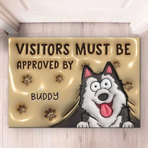 Welcome To Our Home - Dog Personalized Custom 3D Inflated Effect Printed Home Decor Decorative Mat - House Warming Gift For Pet Owners, Pet Lovers