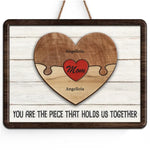 Happiness Is Seeing Your Mother Smile - Family Personalized Custom Home Decor Wood Sign - House Warming Gift For Mom