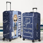 Custom Name Travel Lover Gifts for Women - Personalized Luggage Cover