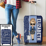 Custom Name Travel Lover Gifts for Women - Personalized Luggage Cover