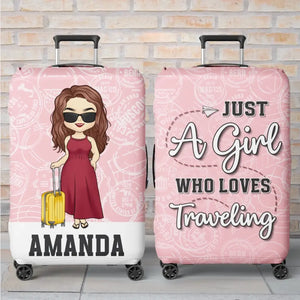 So The Adventure Begins - Travel Personalized Custom Luggage Cover - Holiday Vacation Gift, Gift For Adventure Travel Lovers