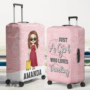 So The Adventure Begins - Travel Personalized Custom Luggage Cover - Holiday Vacation Gift, Gift For Adventure Travel Lovers