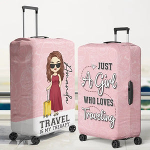 Collect Moments, Not Things - Travel Personalized Custom Luggage Cover - Holiday Vacation Gift, Gift For Adventure Travel Lovers