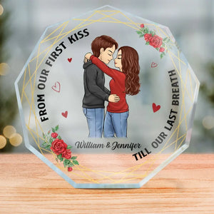 God Blessed The Broken Road - Couple Personalized Custom Nonagon Shaped Acrylic Plaque - Gift For Husband Wife, Anniversary