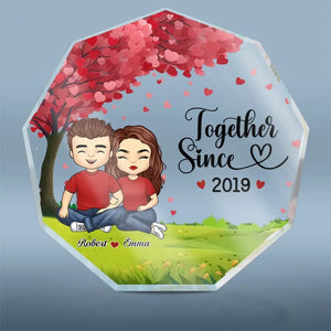 We’re Definitely Two Of A Kind - Couple Personalized Custom Nonagon Shaped Acrylic Plaque - Gift For Husband Wife, Anniversary