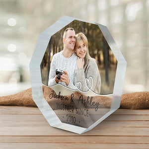 Custom Photo We've Been Together Since - Couple Personalized Custom Nonagon Shaped Acrylic Plaque - Gift For Husband Wife, Anniversary