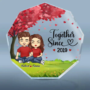We’re Definitely Two Of A Kind - Couple Personalized Custom Nonagon Shaped Acrylic Plaque - Gift For Husband Wife, Anniversary