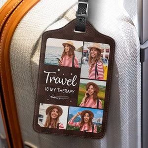 Custom Photo Catch Flights, Not Feelings - Travel Personalized Custom Luggage Tag - Holiday Vacation Gift, Gift For Adventure Travel Lovers