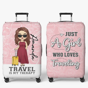 Collect Moments, Not Things - Travel Personalized Custom Luggage Cover - Holiday Vacation Gift, Gift For Adventure Travel Lovers