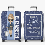 Custom Name Travel Lover Gifts for Women - Personalized Luggage Cover