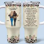 Always Be The Sister Of My Soul - Bestie Personalized Custom 40 Oz Stainless Steel Tumbler With Handle - Gift For Bestie, Sisters