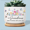 Un jardin d'amour pousse dans le cœur d'une grand-mère - Pot de fleurs en céramique personnalisé pour la décoration intérieure de la famille - Cadeau pour maman, grand-mère