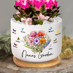 The Family Is The First Essential Cell - Family Personalized Custom Home Decor Ceramic Plant Pot - Mother's Day, House Warming Gift For Mom, Grandma