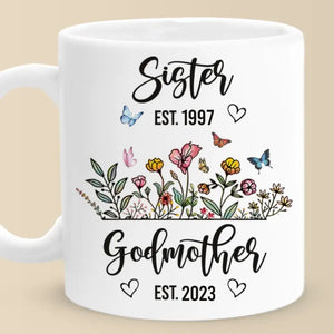From Bestie To Godmother - Bestie Personalized Custom Mug - Gift For Best Friends, BFF, Sisters