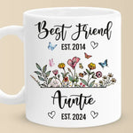 From Bestie To Auntie - Bestie Personalized Custom Mug - Gift For Best Friends, BFF, Sisters