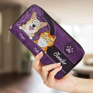 Our Fur Mom Brings Us Everywhere - Dog & Cat Personalized Custom Clutch Purse - Gift For Pet Owners, Pet Lovers