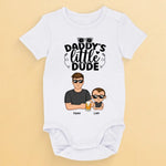 Daddy's Little Dude - Family Personalized Custom Baby Onesie - Baby Shower Gift, Gift For First Dad