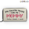 My Favourite People Call Me Grandma - Family Personalized Custom Leather Long Wallet - Mother's Day, Gift For Mom, Grandma