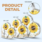 Custom Name Sunflower Family Gifts for Mom and Grandma - Personalized Shaped Acrylic Plaque