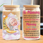 Custom Photo Our Adventures Are About To Start - Family Personalized Custom Glass Cup, Iced Coffee Cup - Mother's Day, Baby Shower Gift, Gift For New Moms
