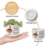 Custom Photo Memorial Robin Garden Decor - Personalized Ceramic Plant Pot