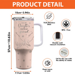 Custom Name Mother Daughter Gifts - Personalized 40 Oz Tumbler With Handle