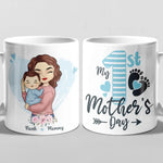 A Mother’s Happiness Is Like A Beacon - Family Personalized Custom Mug - Mother's Day, Baby Shower Gift, Gift For New Moms, Mom