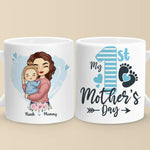 A Mother’s Happiness Is Like A Beacon - Family Personalized Custom Mug - Mother's Day, Baby Shower Gift, Gift For New Moms, Mom