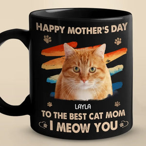 Custom Photo A Mother Must Think Twice - Dog & Cat Personalized Custom Black Mug - Mother's Day, Gift For Pet Owners, Pet Lovers