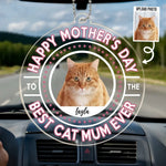 Custom Pet Photo Mother's Day Gifts for Cat Moms - Personalized Car Ornament