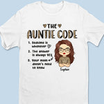 The Grandma Code - Family Personalized Custom Unisex T-shirt, Hoodie, Sweatshirt - Mother's Day, Gift For Auntie