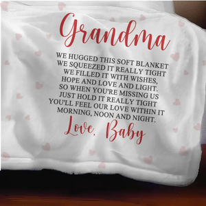 Wrap Yourself Up In My Love - Family Personalized Custom Blanket - Mother's Day, Gift For Mom, Grandma