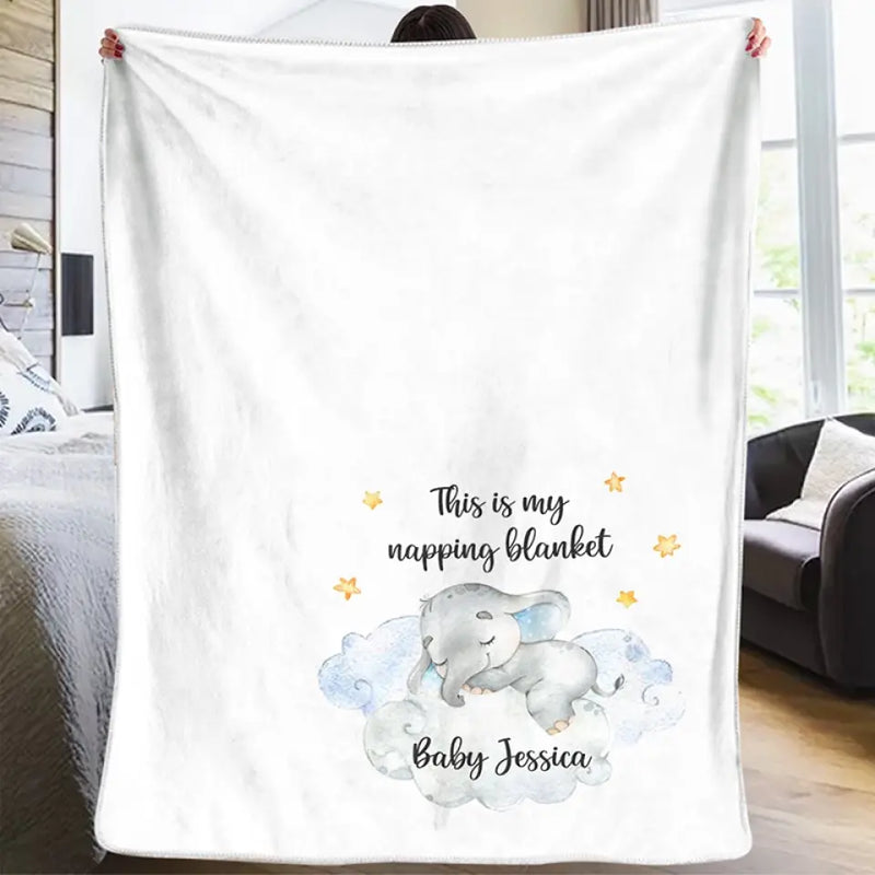 This Is My Napping Blanket - Family Personalized Custom Blanket - Gift For Baby, New Moms, New Dads