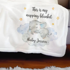 This Is My Napping Blanket - Family Personalized Custom Blanket - Gift For Family Members