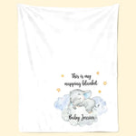 This Is My Napping Blanket - Family Personalized Custom Blanket - Gift For Baby, New Moms, New Dads